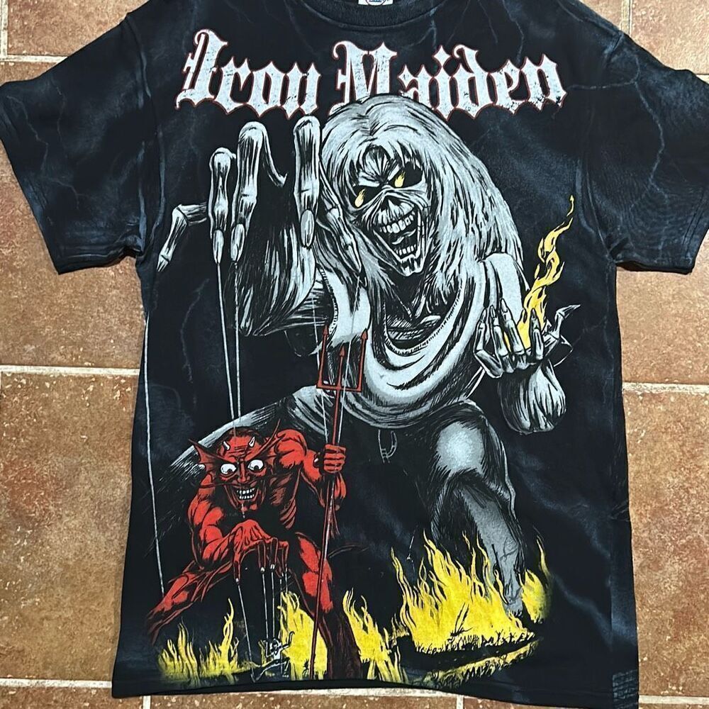 Iron Maiden The Number of the Beast Adult Medium Shirt Delta Pro Weight Cotton